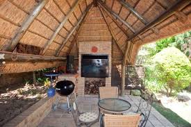 Lapa Braai Area South African Term Thatched Barbeque Area Outdoor Pavillion Thatch Outdoor Decor