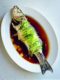 Chinese New Year Recipe Steamed Sea Bass With Ginger And Spring Onion Good Food Steamed Fish Whole Sea Bass Recipes Chinese New Year Dishes