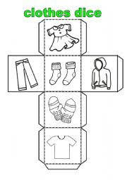 Simply print off, laminate and add dice and you're ready to go! Clothes Dice Esl Worksheet By Fleur