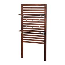 Applaro Wall Panel 2 Shelves Outdoor Brown Stained Brown Ikea Outdoor Wall Panels Outdoor Storage Boxes Outdoor Storage Bench