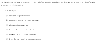 Choose from 20+ professional cover letter templates that match your resume. Solved Outlines Give You A Chance To Organize Your Thinki Chegg Com