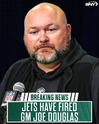 BREAKING: The Jets have fired GM Joe Douglas, as first reported by SNY's  Connor Hughes. Douglas ends his tenure as Jets GM with a 30-64 record.  on.sny.tv/S1SKXCm