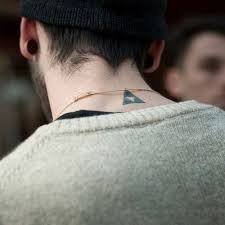 Black ink eye tattoo on man back neck. 101 Best Neck Tattoos For Men 2021 Guide