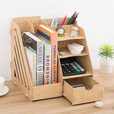 Safco products onyx mesh 5 sort vertical safco mesh desk corner organizer. Desk Organizer Wooden File Shelf Magazine Rack Book Ends Document Storage Box With Drawer At Rs 499 Piece Ved Road Surat Id 22927121730