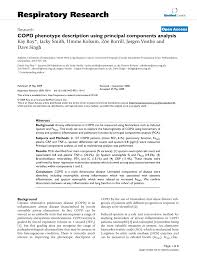 I mean that you create a system for . Pdf Copd Phenotype Description Using Principal Components Analysis