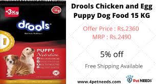 Drools Chicken And Egg Puppy Dog Food 15 Kg Dog Food Recipes Dogs And Puppies Chicken Dog Food Recipes