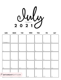 Maybe you would like to learn more about one of these? Cute Free Printable July 2021 Calendar Saturdaygift