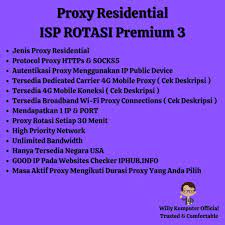 Jual Proxy Residential ISP Rotasi Premium 3 | Shopee Indonesia