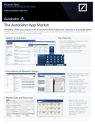 Dertreasurer ist das führende medium für treasurer und finanzverantwortliche im deutschsprachigen raum. The Autobahn App Market Deutsche Bank Autobahn