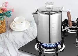Farberware has been trusted for over 100 years, and this stainless steel percolator continues that tradition for a new generation. Tops Rapid Brew Stainless Steel Stovetop Percolator Coffee Pot 12 Cup Walmart Canada