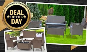 Rattan space saver can be used as four seater or tuck in easy as a two. Deal Of The Day Rattan Garden Furniture Set Discounted By Over 70 Percent Off Buy Now Express Co Uk