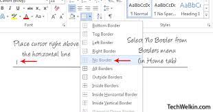 Remove Horizontal Line, Border, Bar In Ms Word
