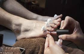 Join facebook to connect with mens painted toenails and others you may know. Real Men Do Wear Nail Polish So Should You Send Your Other Half For A Pedicure Daily Mail Online