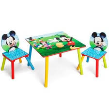 Disney S Mickey Mouse Table Chairs Set By Delta Children Kids Table And Chairs Mickey Mouse Table Kids Study Table