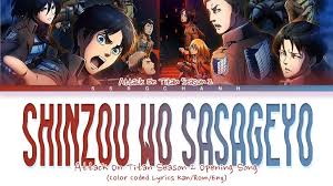 You can use the comment box at the bottom of this page to talk to us. Attack On Titan Sasageyo Song Let Us Know Your Favorite Lyric Sentences In The Comment And Don 039 T Forget To Bookmark This Website To Read A Lot Of Song Lyrics In The