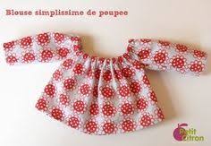 Blouse Simplissime Pour Poupee Couture De Vetements De Poupee Couture Piece Poupee