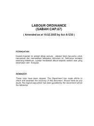 Menyediakan kursus untuk memahami ordinan buruh sabah. Ordinan Buruh Sabah Bab 67 Pdf Overtime Employment