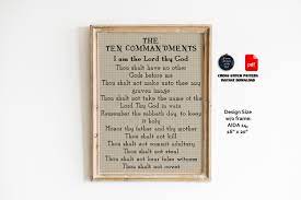 Custom Order: the Ten Commandments Cross Stitch Pattern. - Etsy Israel