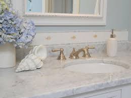 Another design idea is using sharp contrasting colors to create a statement. Marble Bathroom Countertops Hgtv