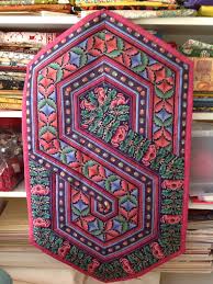 A Table Runner Made With My 60 Degree Ruler And The Triangle Frenzy Swirl Pattern Swirl Pattern Table Runners Quilts