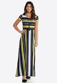 Cato Fashions Petite Golden Stripe Maxi Dress Catofashions Maxi Knit Dress Cato Fashion Plus Size Striped Maxi Dresses