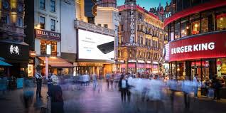 Leicester square is a pedestrianised square in the west end of london, england. The Screen On Leicester Square Ocean Outdoor