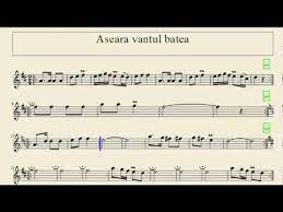 Aseara vantul batea fingered bass chords. Ro Partitura Aseara Vantul Batea Youtube