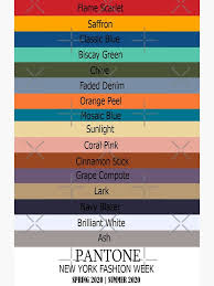 All The Colours Of New York Fashion Week Spring 2020 Summer 2020 Including Colour Of Colour Combinations Fashion Color Trends Fashion Fashion Week Spring