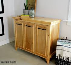 Diy Tilt Out Laundry Hamper Cabinet Free Building Plans And Video Wood laundry baskets & hampers.