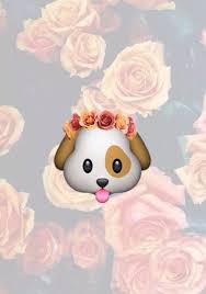 Imagen De Dog Emoji And Flowers Emoji Wallpaper Cute Emoji Wallpaper Dog Emoji
