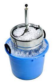 Prepare a tub that will contain the keg. Pinterest