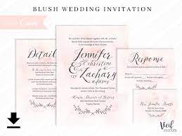 Watercolor Blush Wedding Invitation Rsvp Instant Canva Etsy Blush Wedding Invitations Wedding Organizer Planner Wedding Invitations Rsvp