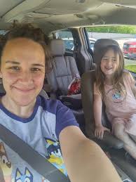 Mother and daughter (in blue) 🧡