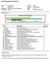 Beck Depression Inventory Ii Bdi Ii Counseling Youth With Depression