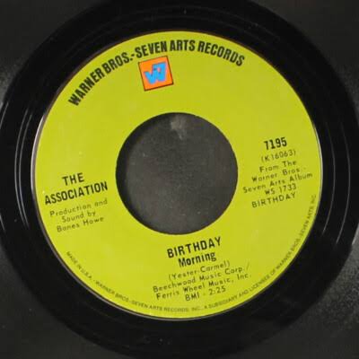 ASSOCIATION: time for livin' / birthday (morning) WB 7" Single 45 RPM