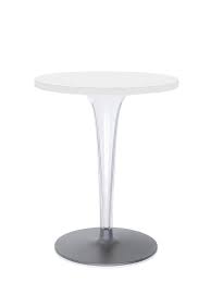 We also have the matching round dining table, rectangular dining table, round cocktail table and dining chairs should you be interested. Kartell Toptop Dining Table Small Round O 60 X H 72 Cm Laminate White By Philippe Starck Eugeni Quitllet 2007 Designer Furniture By Smow Com