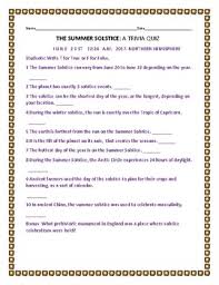 Community contributor can you beat your friends at this quiz? Summer Solstice A Trivia Quiz A True False Quiz Tpt