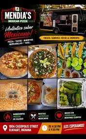 Mendia’s MexicanPizza-food truck — Pizza restaurant food truck in Elkhart, Indiana
