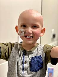 Yellow sign for childhood cancer awareness month