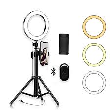 10 Led Selfie Ring Light For Live Stream Makeup Youtube Video Nugilla Dimmable Beauty Ringlight With Tripod Stand Cell Phone Holder For Iphone Android Phone Color Temperature 3000k 6500k Electronics Accessories Supplies