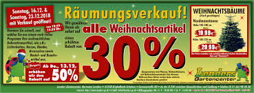 Weihnachtsausverkauflenders Gartencenter