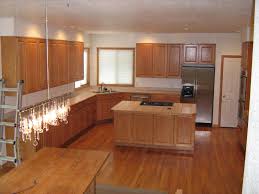 vinyl flooring with honey oak cabinets