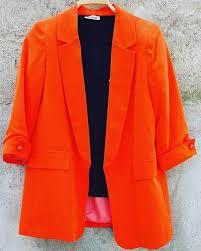 Zara Modeli Turuncu Ceket M 000000105 Zara Turuncu Triko