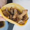 In a processor, blitz the chestnuts, almonds and 250g of the mushrooms until coarsely chopped. 1