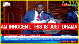 Sonko was impeached when 88 ward representatives out of the 122 voted in favour of the motion. Uiv7mefb 5 U4m