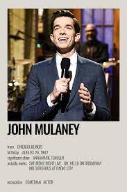 John Mulaney Poster John Mulaney Movie Posters Minimalist Comedians
