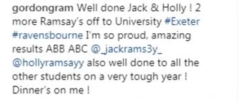 Gordon Ramsay Congratulates His Twins On A Level Success