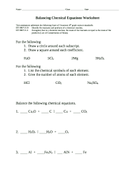 Balancing equations practice worksheet answers science spot. Balancing Chimical Equations Doc Template Pdffiller