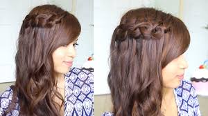 Hair tutorial for long hair easy heatless hairstyles with braids everyday casual wo new. Knotted Loop Waterfall Braid Hairstyle For Short And Long Hair Tutorial Youtube