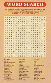 Baking Word Search Puzzle Game Baking Ingredients Baking Word Search Puzzles